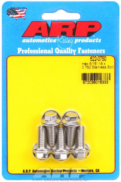 5-Pack Bolt Kit, Hex Head S/S AR622-0750