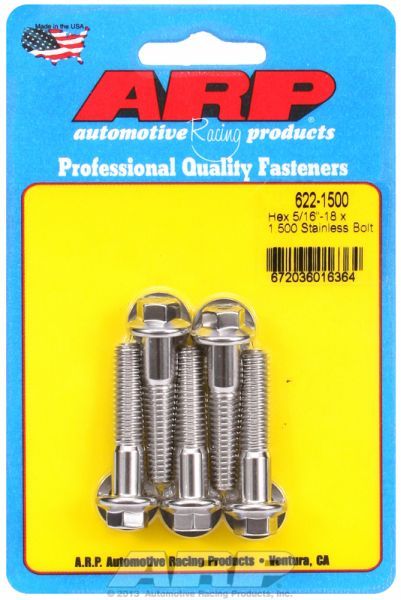 5-Pack Bolt Kit, Hex Head S/S AR622-1500