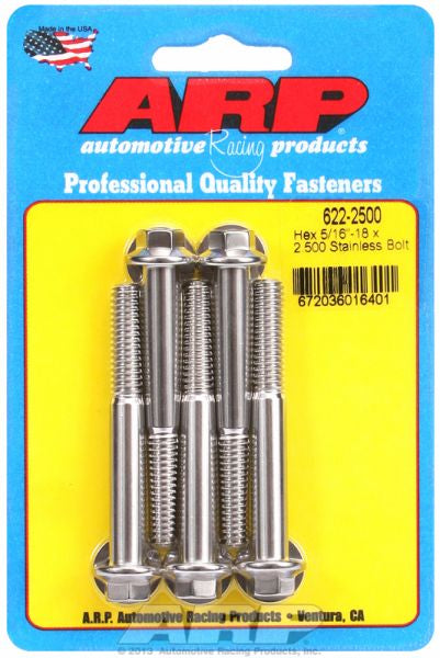 5-Pack Bolt Kit, Hex Head S/S AR622-2500