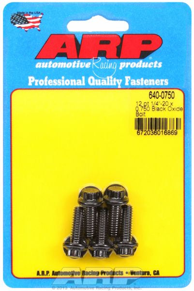 5-Pack Bolt Kit, 12-Point Head Black Oxide AR640-0750