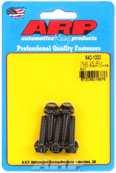 5-Pack Bolt Kit, 12-Point Head Black Oxide AR640-1000