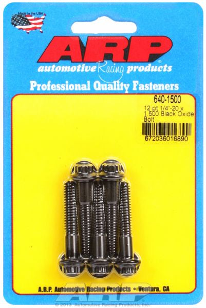 5-Pack Bolt Kit, 12-Point Head Black Oxide AR640-1500