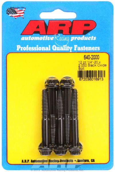 5-Pack Bolt Kit, 12-Point Head Black Oxide AR640-2000