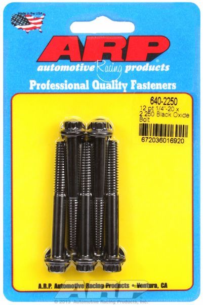 5-Pack Bolt Kit, 12-Point Head Black Oxide AR640-2250