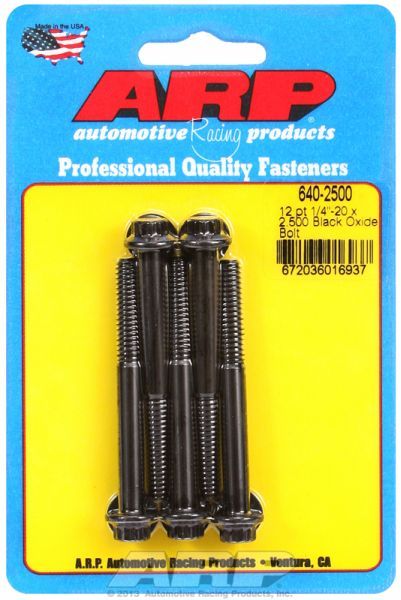 5-Pack Bolt Kit, 12-Point Head Black Oxide AR640-2500