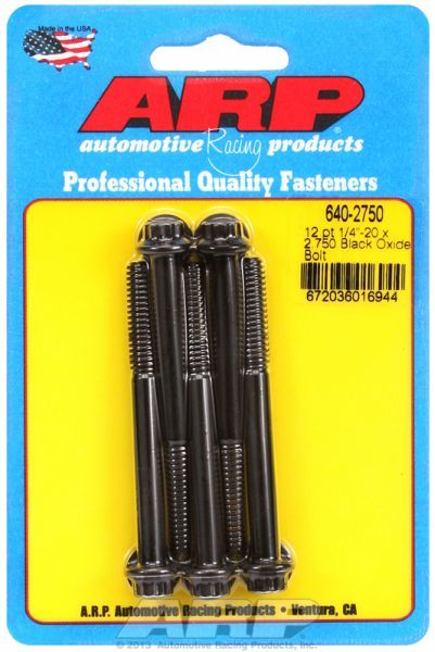 5-Pack Bolt Kit, 12-Point Head Black Oxide AR640-2750