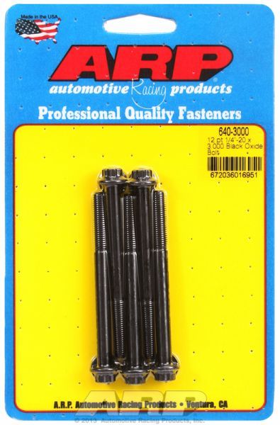 5-Pack Bolt Kit, 12-Point Head Black Oxide AR640-3000