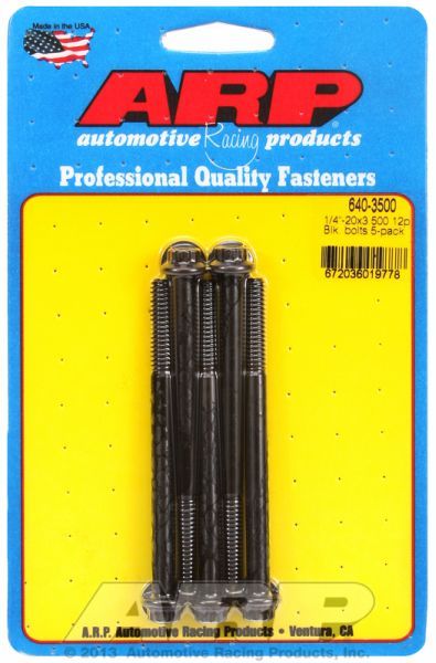 5-Pack Bolt Kit, 12-Point Head Black Oxide AR640-3500