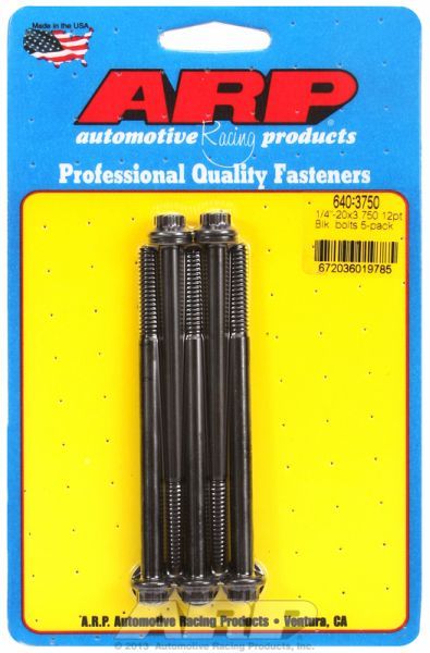 5-Pack Bolt Kit, 12-Point Head Black Oxide AR640-3750