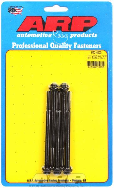 5-Pack Bolt Kit, 12-Point Head Black Oxide AR640-4000