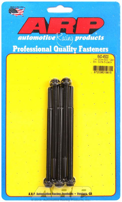 5-Pack Bolt Kit, 12-Point Head Black Oxide AR640-4500