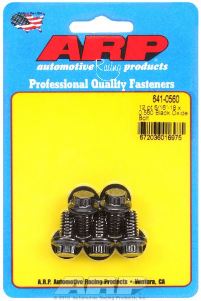 5-Pack Bolt Kit, 12-Point Head Black Oxide AR641-0560