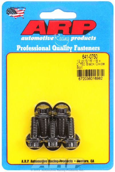 5-Pack Bolt Kit, 12-Point Head Black Oxide AR641-0750