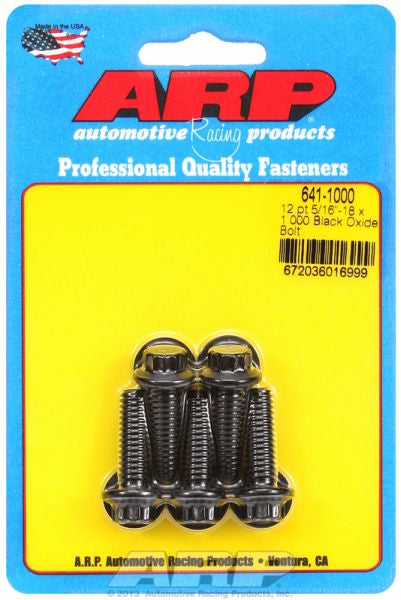 5-Pack Bolt Kit, 12-Point Head Black Oxide AR641-1000