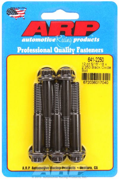 5-Pack Bolt Kit, 12-Point Head Black Oxide AR641-2250