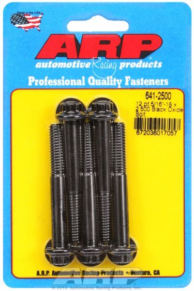 5-Pack Bolt Kit, 12-Point Head Black Oxide AR641-2500