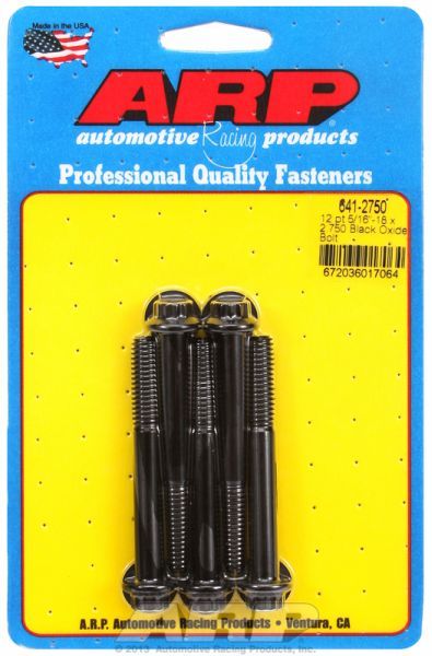 5-Pack Bolt Kit, 12-Point Head Black Oxide AR641-2750