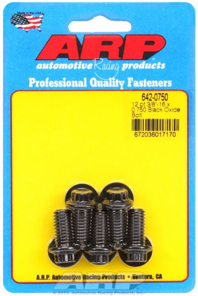 5-Pack Bolt Kit, 12-Point Head Black Oxide AR642-0750