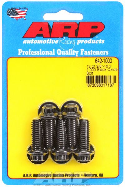 5-Pack Bolt Kit, 12-Point Head Black Oxide AR642-1000