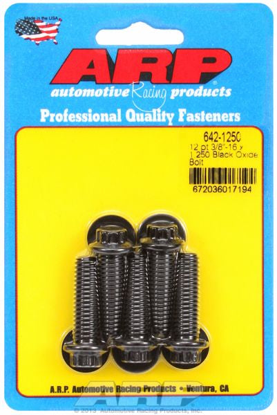 5-Pack Bolt Kit, 12-Point Head Black Oxide AR642-1250