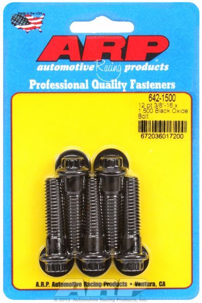 5-Pack Bolt Kit, 12-Point Head Black Oxide AR642-1500