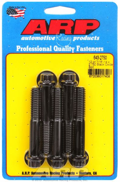 5-Pack Bolt Kit, 12-Point Head Black Oxide AR643-2750