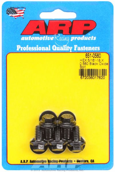 5-Pack Bolt Kit, Hex Head Black Oxide AR651-0560