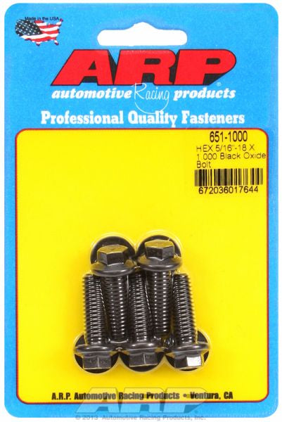 5-Pack Bolt Kit, Hex Head Black Oxide AR651-1000