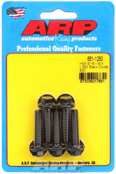 5-Pack Bolt Kit, Hex Head Black Oxide AR651-1250