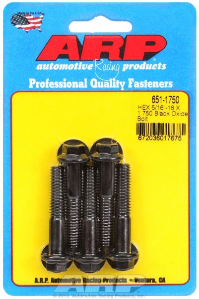 5-Pack Bolt Kit, Hex Head Black Oxide AR651-1750