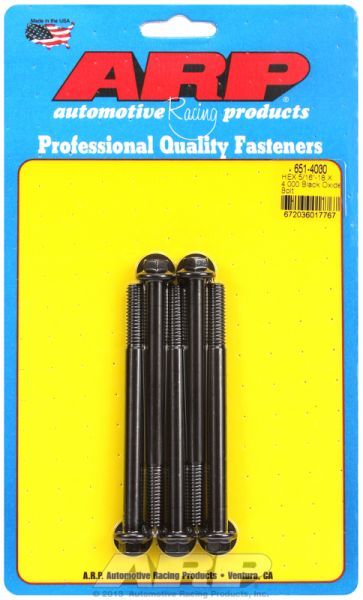 5-Pack Bolt Kit, Hex Head Black Oxide AR651-4000