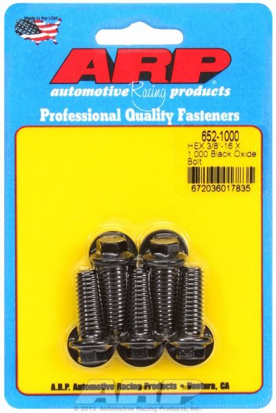 5-Pack Bolt Kit, Hex Head Black Oxide AR652-1000