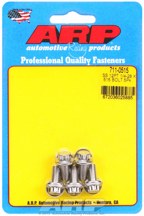 5-Pack Bolt Kit, 12-Point Head S/S AR711-0515