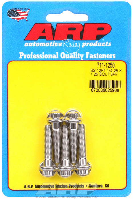 5-Pack Bolt Kit, 12-Point Head S/S AR711-1250