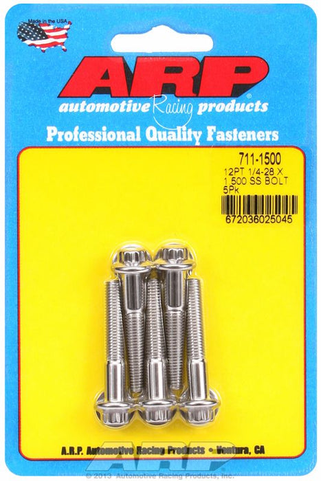 5-Pack Bolt Kit, 12-Point Head S/S AR711-1500