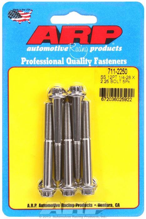 5-Pack Bolt Kit, 12-Point Head S/S AR711-2250