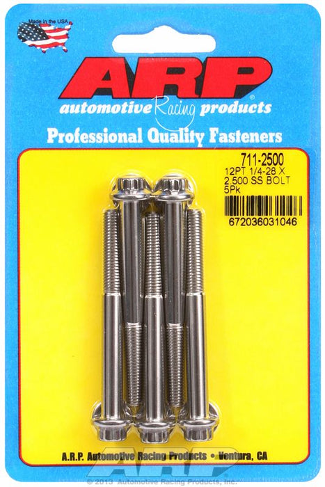 5-Pack Bolt Kit, 12-Point Head S/S AR711-2500