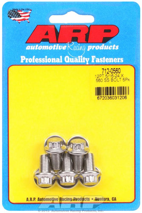 5-Pack Bolt Kit, 12-Point Head S/S AR712-0560