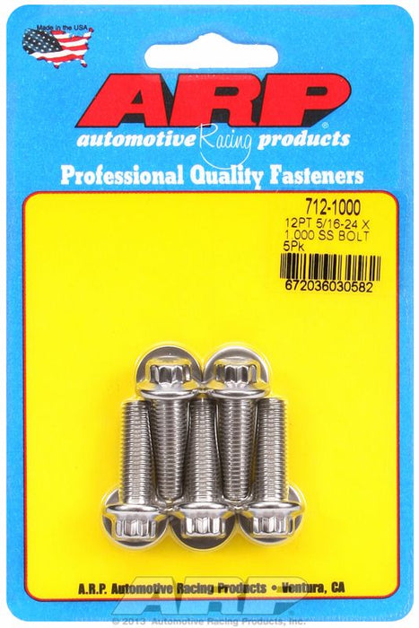 5-Pack Bolt Kit, 12-Point Head S/S AR712-1000