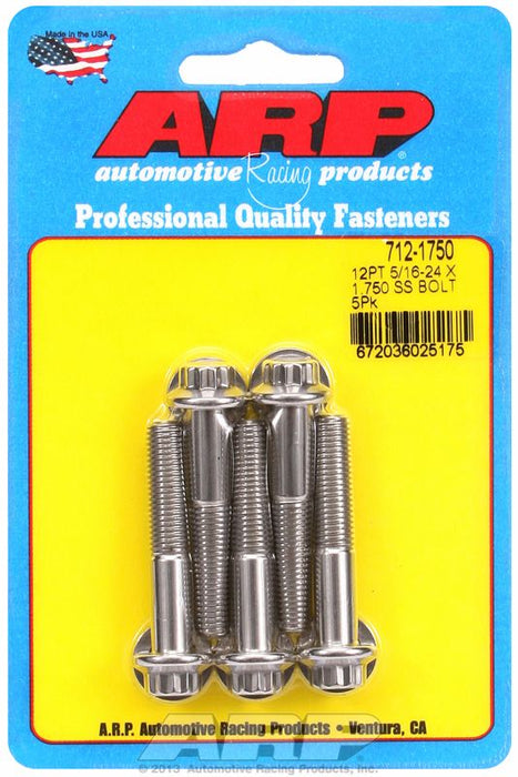 5-Pack Bolt Kit, 12-Point Head S/S AR712-1750