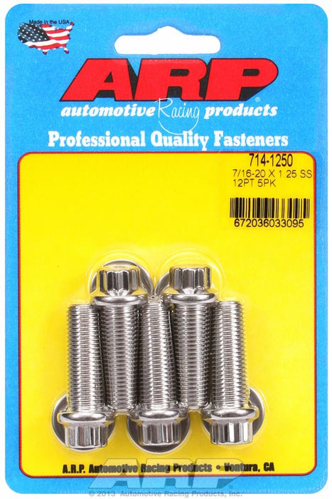 5-Pack Bolt Kit, 12-Point Head S/S AR714-1250