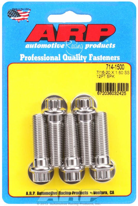 5-Pack Bolt Kit, 12-Point Head S/S AR714-1500