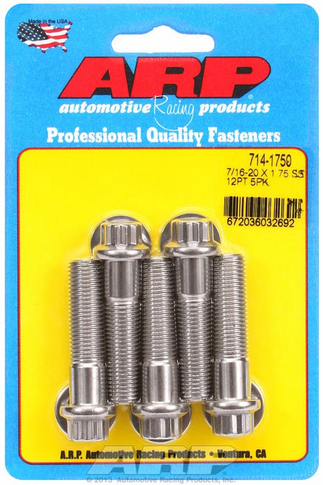 5-Pack Bolt Kit, 12-Point Head S/S AR714-1750