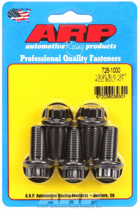 5-Pack Bolt Kit, 12-Point Head Black Oxide AR726-1000