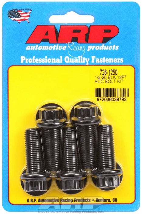 5-Pack Bolt Kit, 12-Point Head Black Oxide AR726-1250