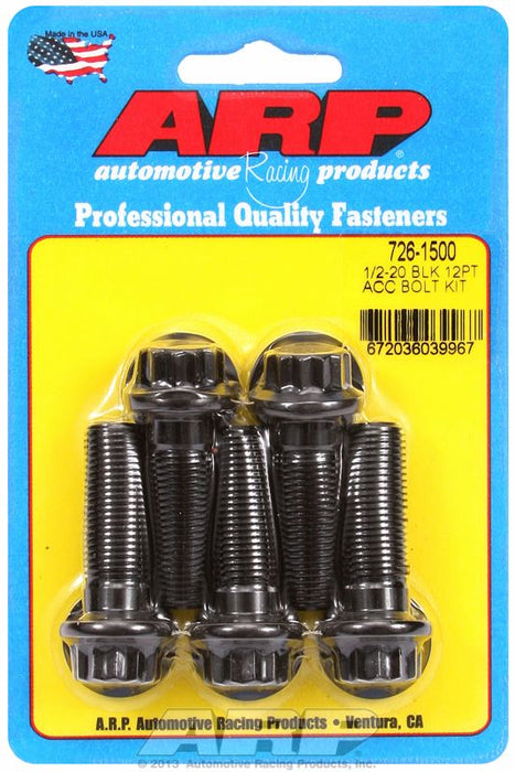 5-Pack Bolt Kit, 12-Point Head Black Oxide AR726-1500