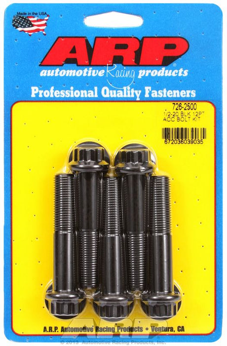 5-Pack Bolt Kit, 12-Point Head Black Oxide AR726-2500