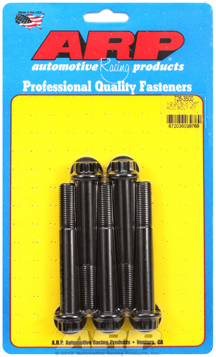 5-Pack Bolt Kit, 12-Point Head Black Oxide AR726-3500