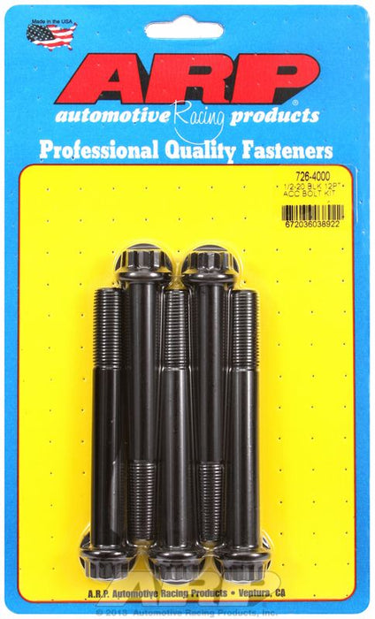 5-Pack Bolt Kit, 12-Point Head Black Oxide AR726-4000