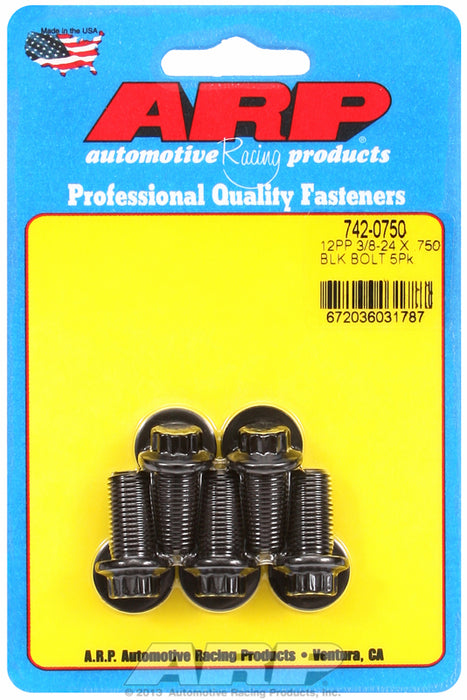 5-Pack Bolt Kit, 12-Point Head Black Oxide AR742-0750